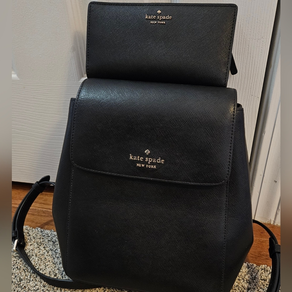 Kate Spade Madison Flap Backpack and Wallet Set EUC - Picture 6 of 9